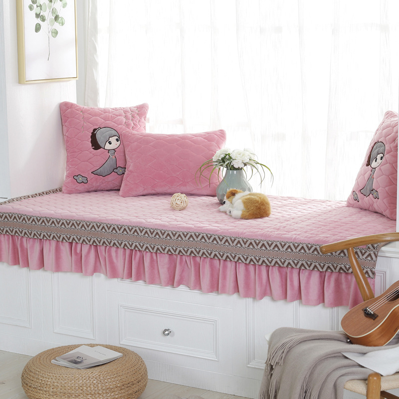 四季欧式飘窗垫子窗台垫可机洗定做简约现代卧室阳台垫榻榻米坐垫