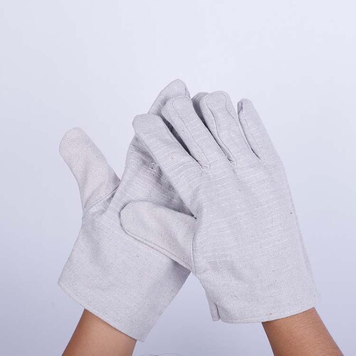 24-line double-layer full-lining canvas mechanical work gloves, wear-resistant and thickened, factory direct sale batch labor protection and safety supplies