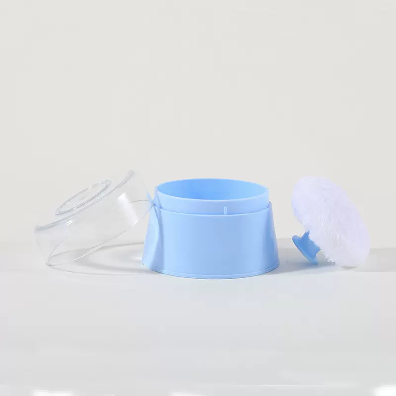 母爱便携痱子粉爽身粉扑盒 宝宝祛痱粉扑盒 带绒毛粉扑婴儿粉扑盒