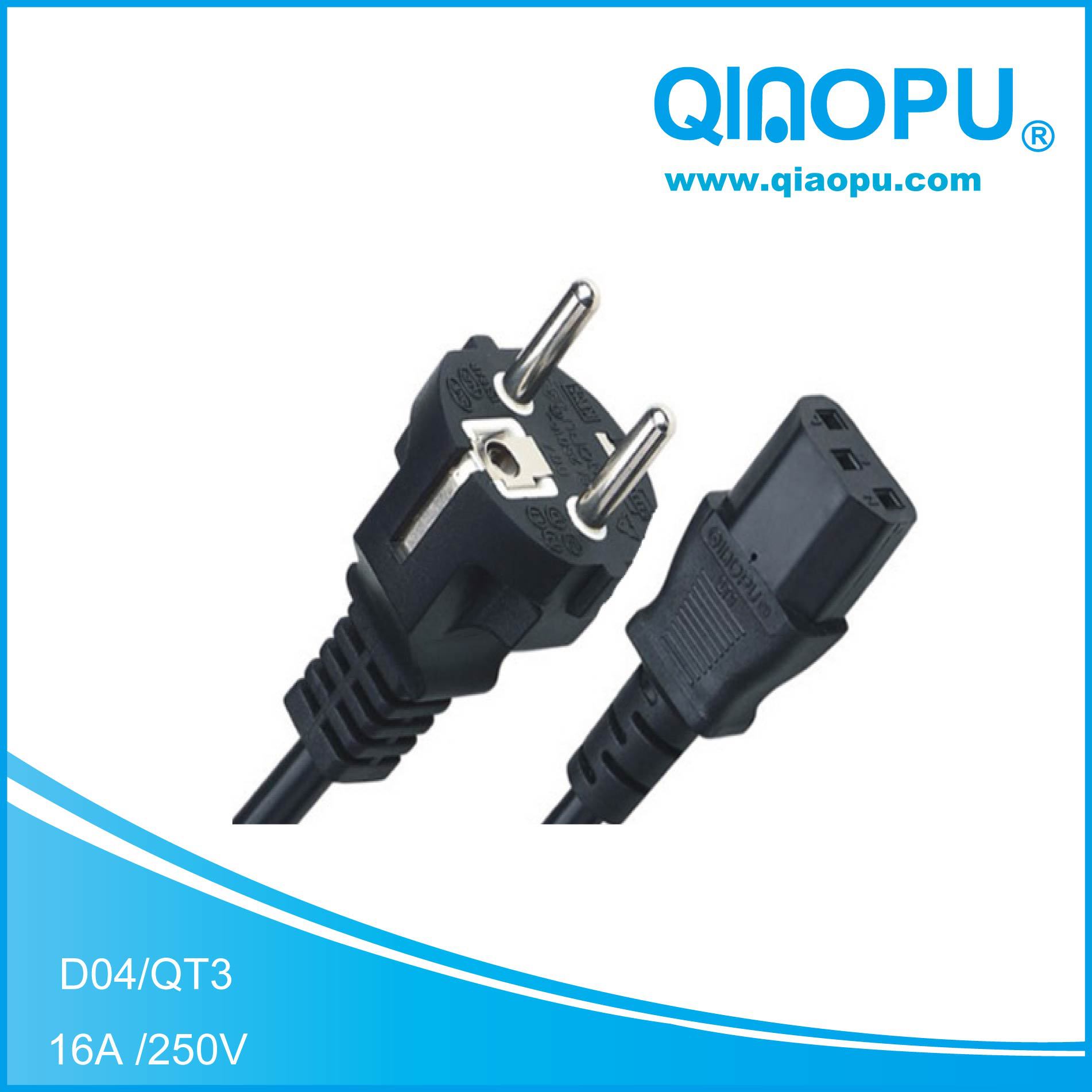 欧标VDE IEC三芯电源线延长线 C13电源线批发 可定