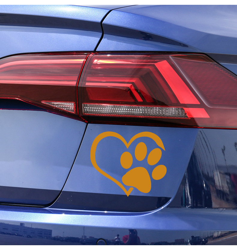 Heart Paw Vinyl Decal Image 4