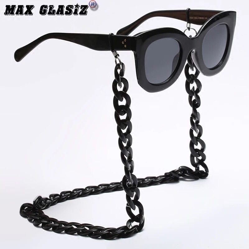 Retro Black White Glasses Chain display picture 9