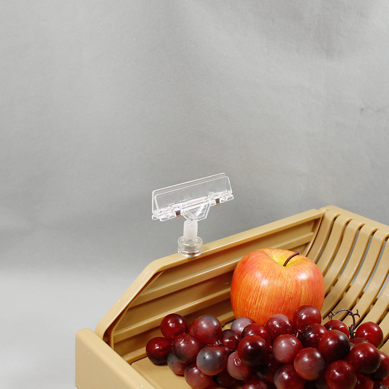 蓝国厂家直营卖场专用磁铁透明夹子POP广告夹水晶强磁货架夹商用