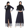 The manufacturer directly provides idoto's new Middle East fashion National Style Lace solid color robe and long dress 7