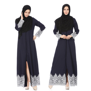 The manufacturer directly provides idoto's new Middle East fashion National Style Lace solid color robe and long dress 7