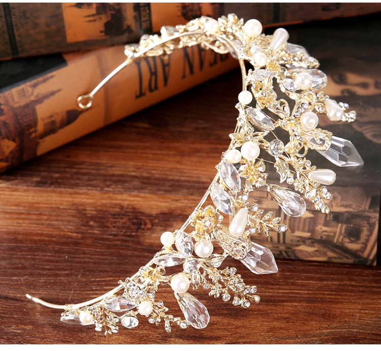 Style Baroque Fleur Alliage Cristal Perle Incruster Strass 1 Pièce display picture 3