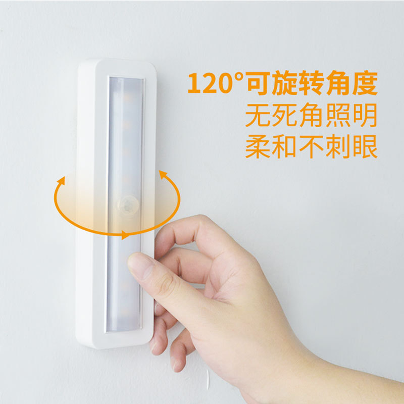 亚马逊爆款LED橱柜衣柜灯感应灯壁柜床头创意灯小夜灯一件代发