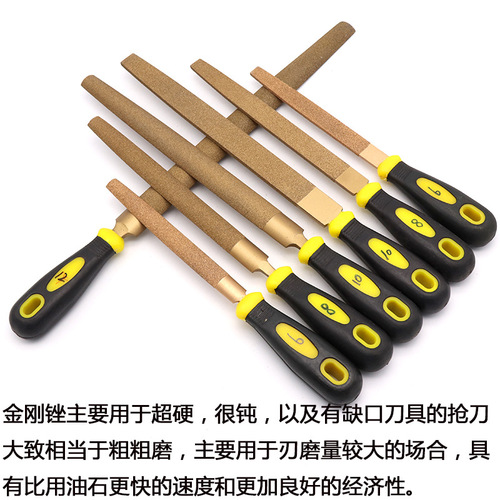 Brazing large plate file semi-circle file diamond file emery jade flat file 6 inches 8-14 inches carbide