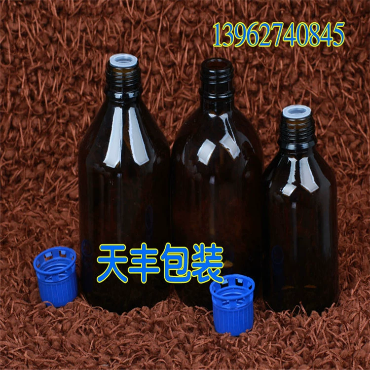 Бутылка с реагентом, коричневое/белое стекло, 100 мл, удлиненная внутренняя пробка, противоугонная спиральная крышка, инфузионная бутылка, пробка из бутилкаучука