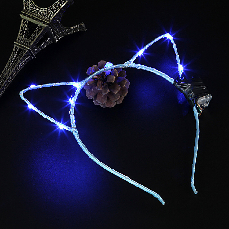 Luminous Cat Ears Flash Plastic Headdress display picture 7