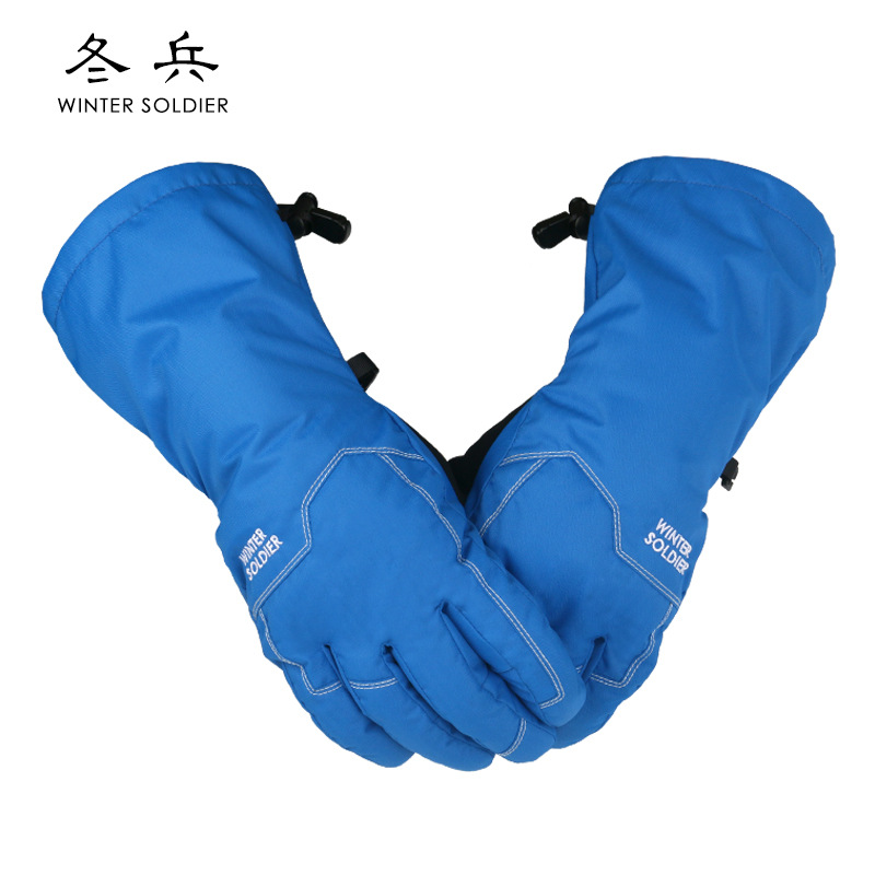 摩托车骑行户外登山滑雪手套男女保暖防滑透气防水加防风袖口触屏