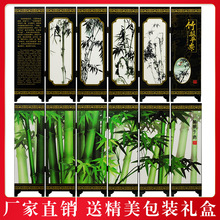 仿古漆器小屏风福圆工艺装饰摆件中国特色木质工艺品定制出国礼品