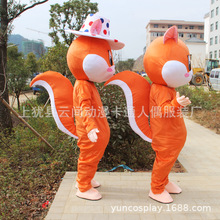 松鼠卡通人偶服装松鼠精灵行走人偶服装卡通服装人偶道具服装