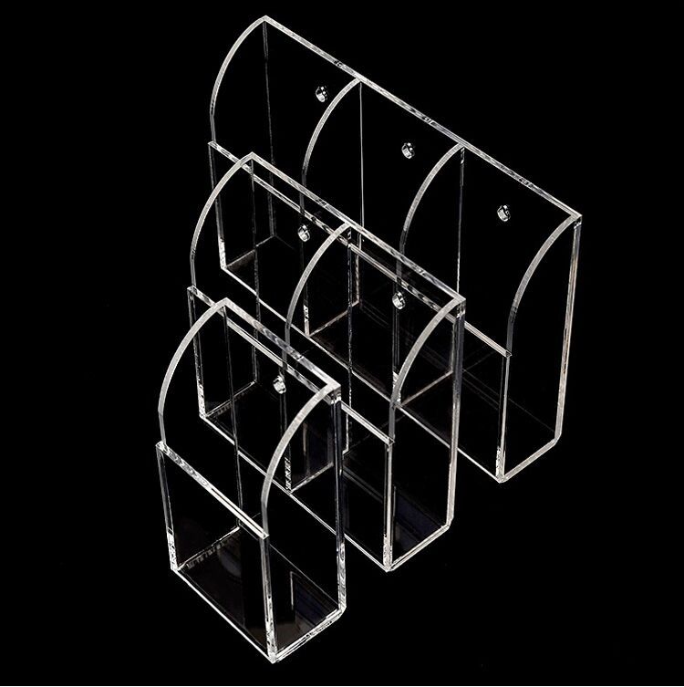 现货 透明亚克力遥控盒 家用酒店挂墙展示架置物架 切割拼装