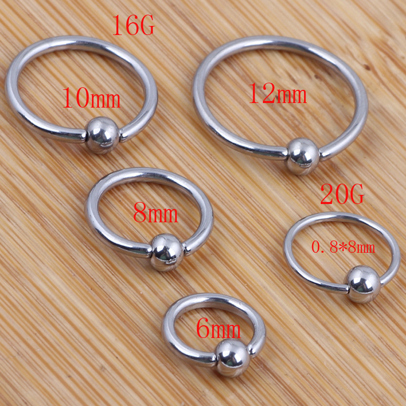 Fashion Geometric Stainless Steel Metal Nose Ring 1 Piece