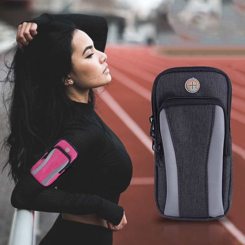 两用运动臂包单带斜跨包外出简易包跑步运动臂带零钱包证件包卡包|ru