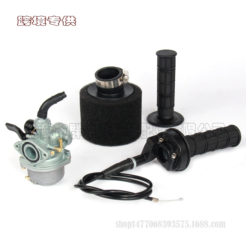 Карбюратор PZ19 для мотоцикла 70/110CC с черной губкой 35 мм, воздушный фильтр, впускная труба, ручка дроссельной линии