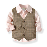 Рубашка для мальчиков, жилет, штаны, галстук-бабочка, детский комплект, платье, детская одежда, подарок на день рождения