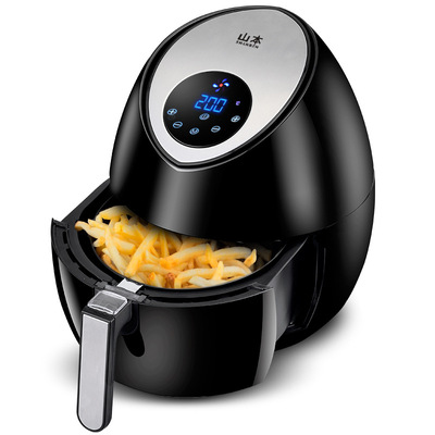 山本sb-006触摸屏空气炸锅家用智能无油烟电炸锅韩国大容量薯条机