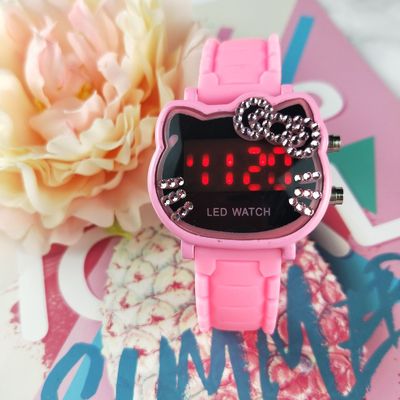 Led电子手表 Hello kitty卡通猫咪多功能女学生表 可爱儿童表礼物|ru