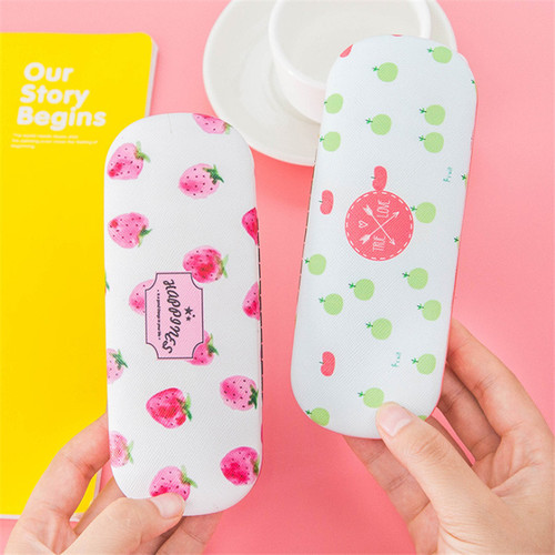 Korean creative small fresh fruit myopia glasses case student glasses case anti-stress sunglasses storage box