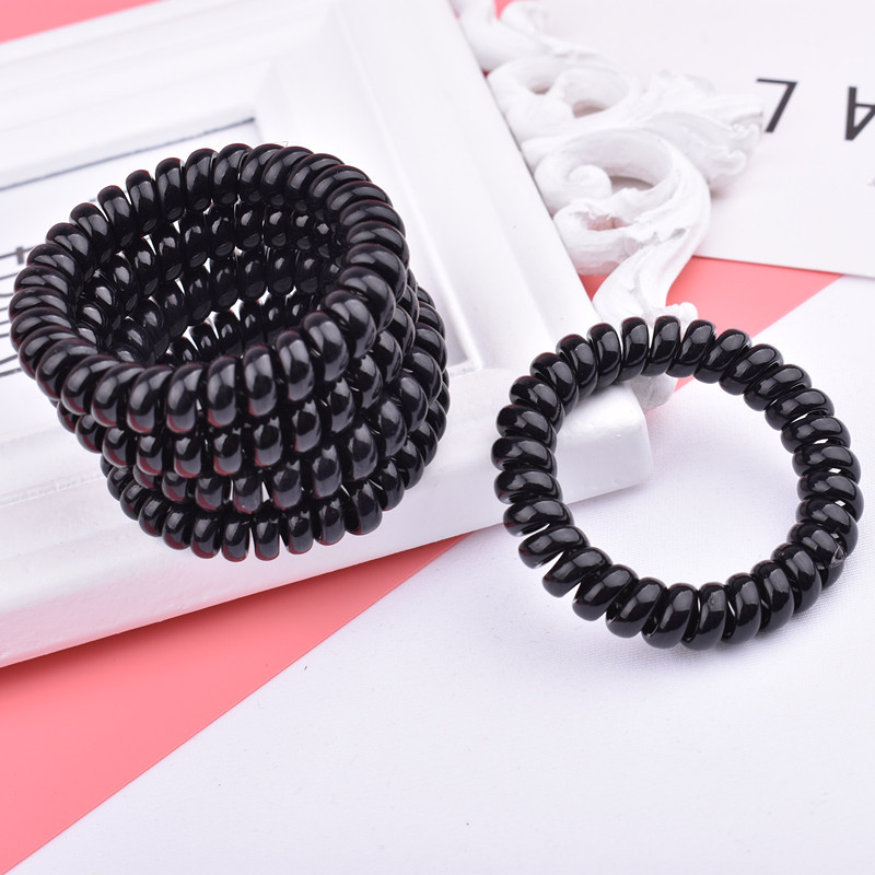 厂家直销头饰 韩版电话线加粗电话绳发圈发绳头绳皮筋皮套批发