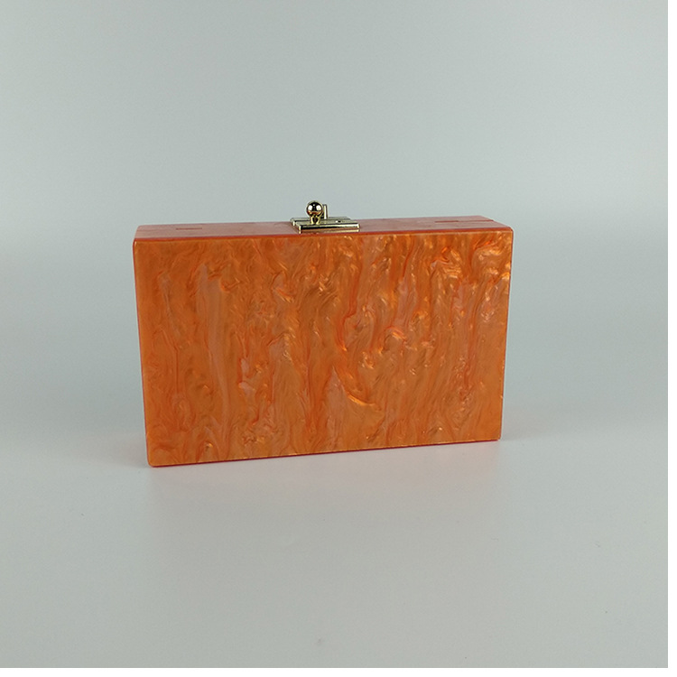 中山厂家定制方形亚克力手拿包 欧美复古斜挎有机玻璃晚宴包