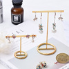 Golden jewelry, stand, accessory, design earrings, bracelet
