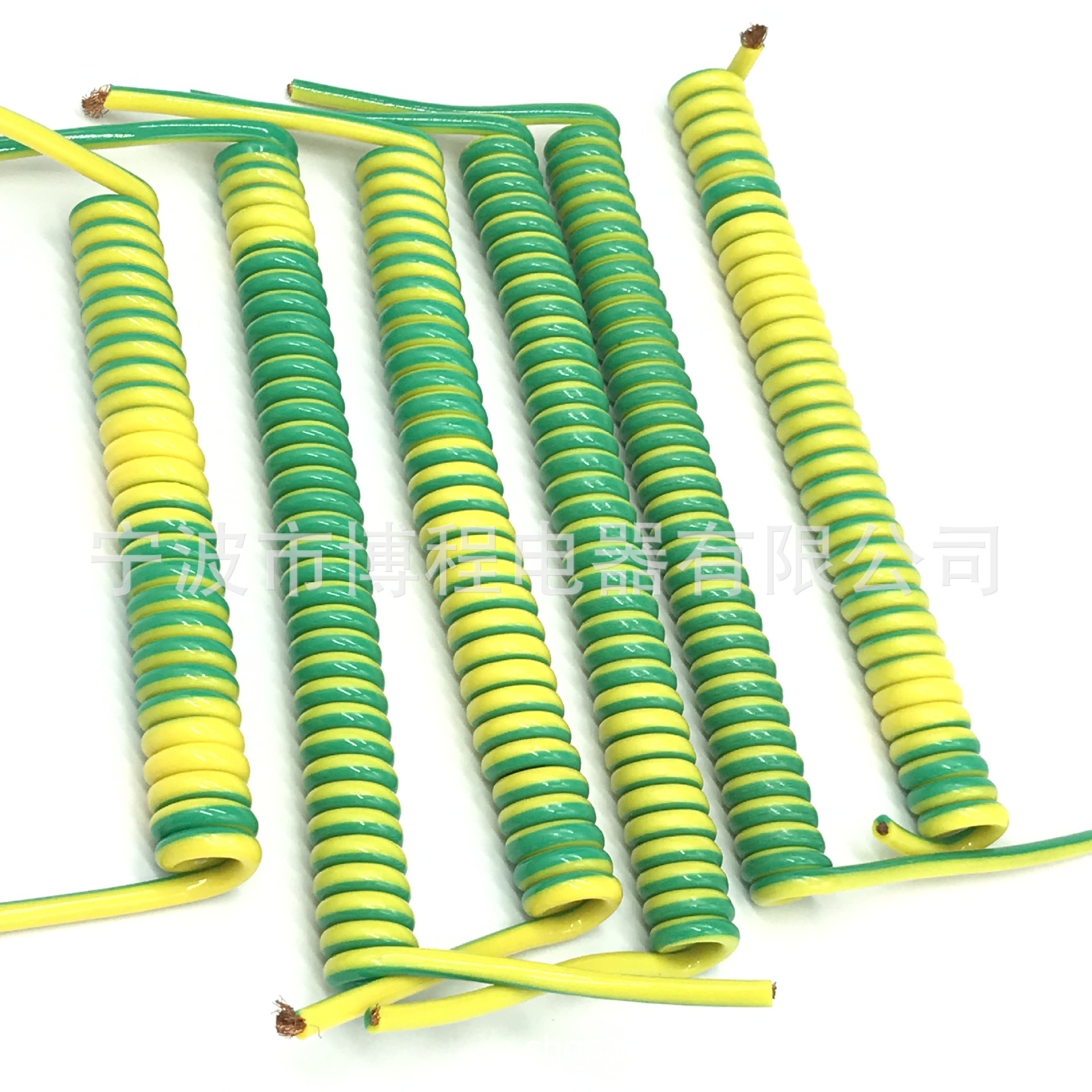 直销单芯1.5平方拉伸螺旋弹簧电线 黄注绿双色地线专用单芯弹簧线
