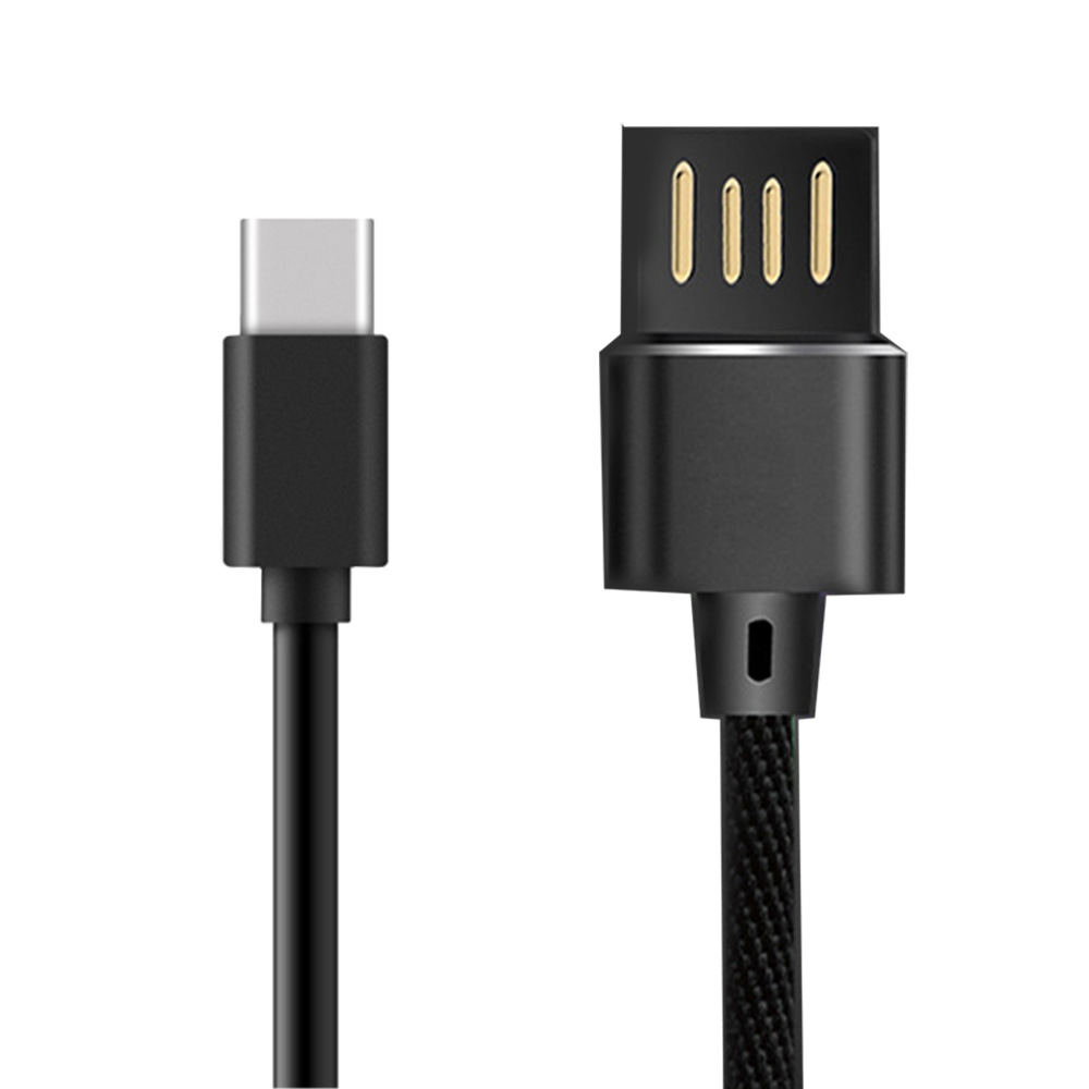 适用于苹果安卓 type-c 正反双面盲插手机数据线 USB编织快充电线