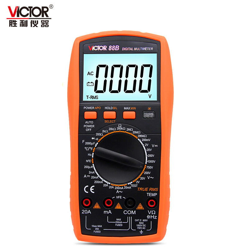 VC88B高精度万用表测火线判断真有效值 防烧数字万用表