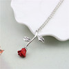 Fashionable three dimensional red necklace, pendant, chain for St. Valentine's Day, European style, three colors