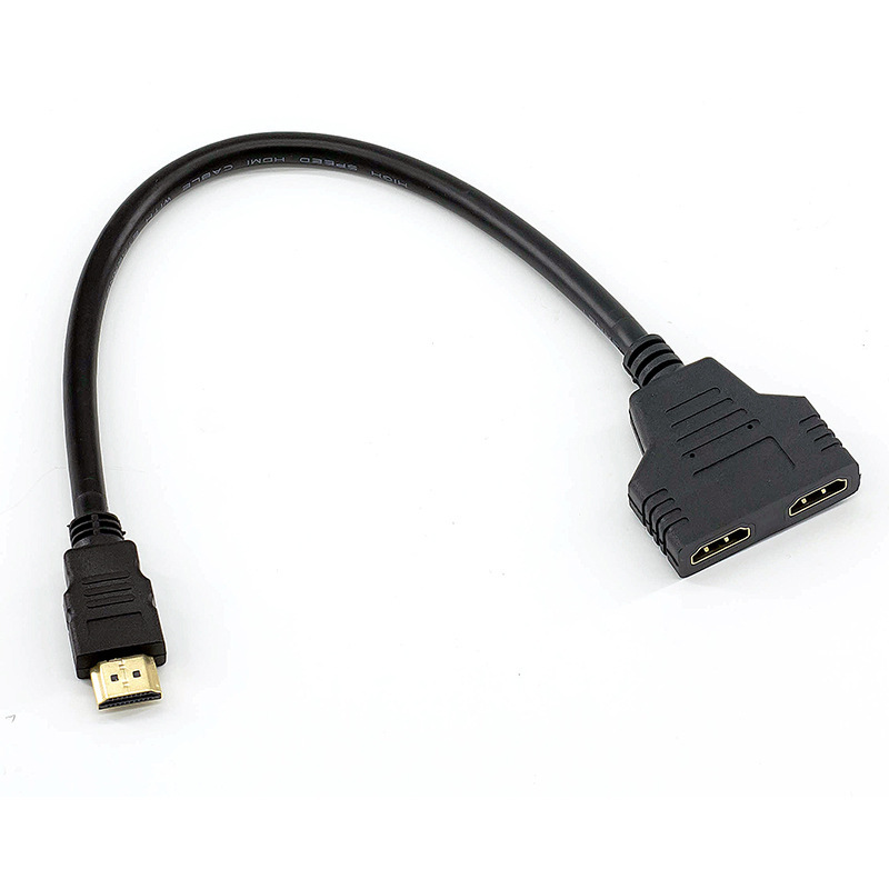 HDMI one-to-two adapter cable 0.3 meters gold-plated high-definition…