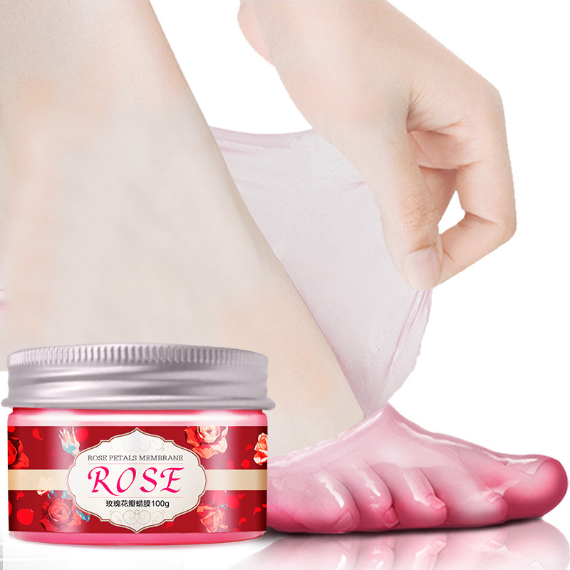 Skin clothing factory wholesale foot masks, anti-itch foot care rose petal wax masks, hand and foot masks