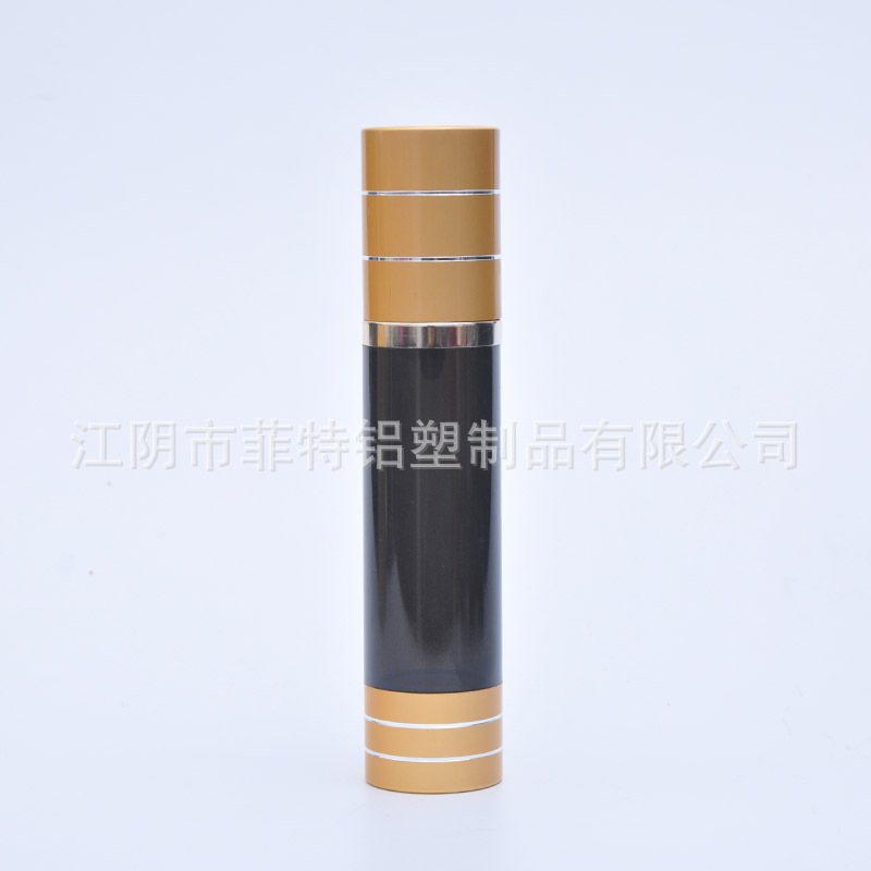 亮黑瓶身乳液瓶金色切线化妆品分装真空塑料瓶乳液面霜旅行分装瓶