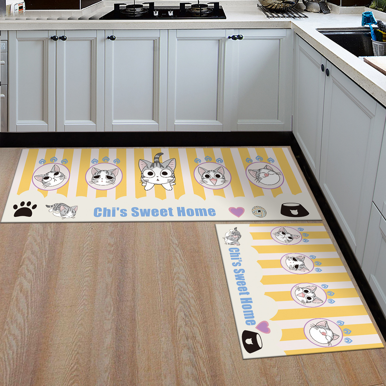 Suministro directo de fábrica alfombra de cocina alfombra de piso engrosada alfombra Europea alfombra de baño alfombra de puerta puede estar en stock al por mayor