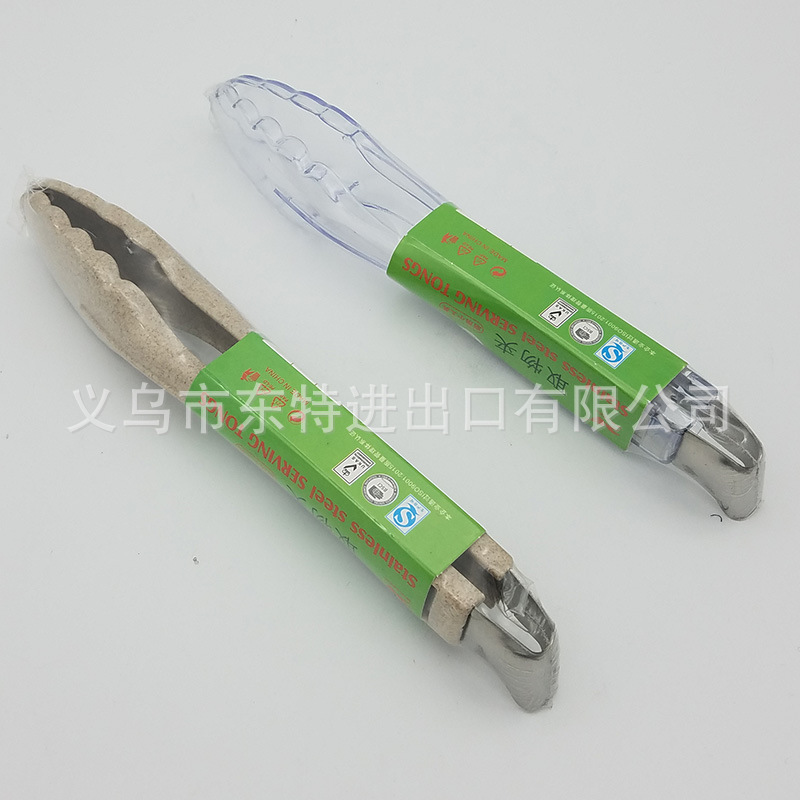 Factory direct sales of plastic transparent food tongs, buffet tongs, bread and pastry tongs, baking supplies, salad and vegetable tongs detail image 3