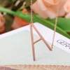 Fashionable accessory, pendant stainless steel, golden necklace with letters, suitable for import, English letters, pink gold