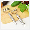 Stainless steel peeled knife Smile face Plane, fruit, vegetables, potato planer planer double head cutting device wholesale