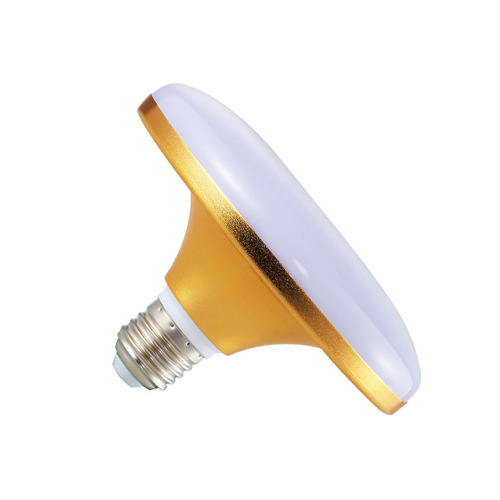 Factory direct supply led golden flying saucer light bulb factory warehouse lighting E27 screw high power energy saving bulb