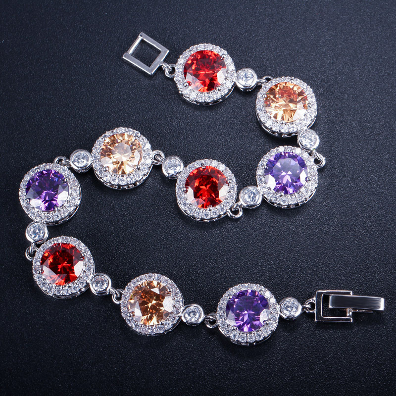 Title 5, Bracelet rond concentrique tendance en zircon p...