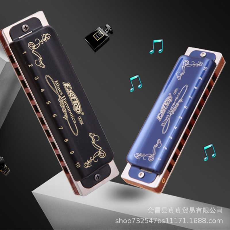 Oriental Ding Harmonica10-hole Blues CKey Playing T008 KBlues Ten-hole Beginner Entry For Adults And Children