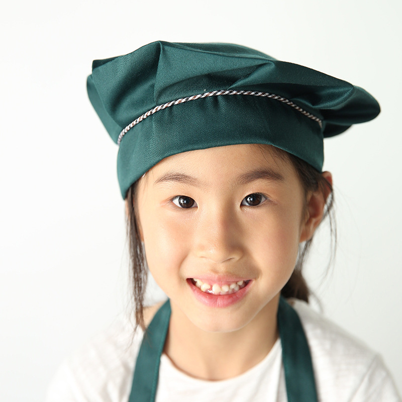 Kindergarten actividad traje niños delantal pintura arte chef sombrero logotipo personalizado