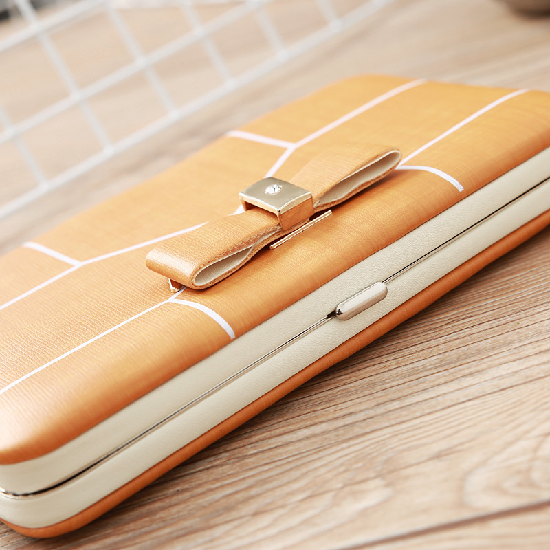 Korean Stripe Printing Bow Wallet display picture 16