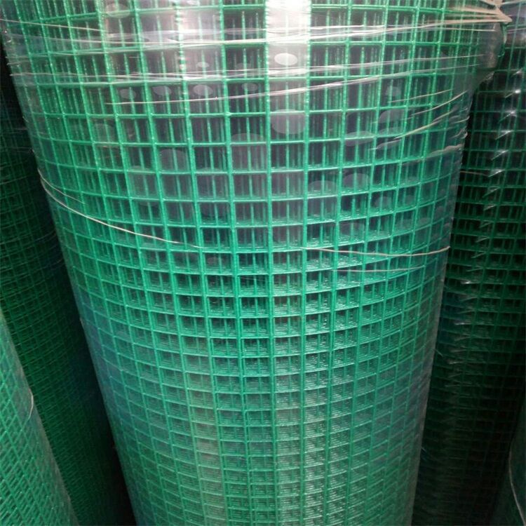 批发供应浸塑电焊网   包塑绿色铁丝网小孔围栏网