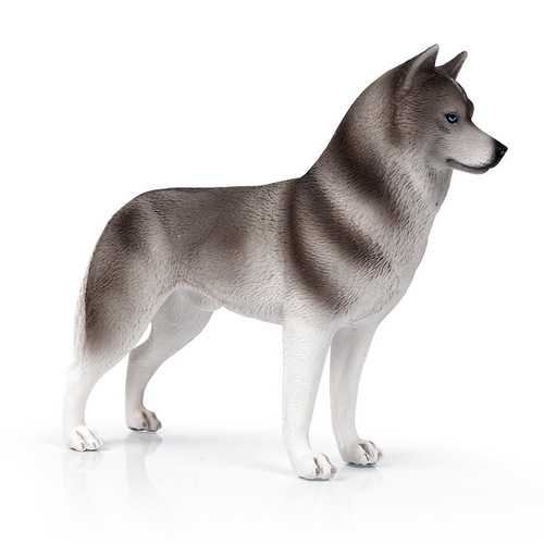 Cross-border simulated real animal Husky model, Siberian Husky, pet dog, children's toy ornaments