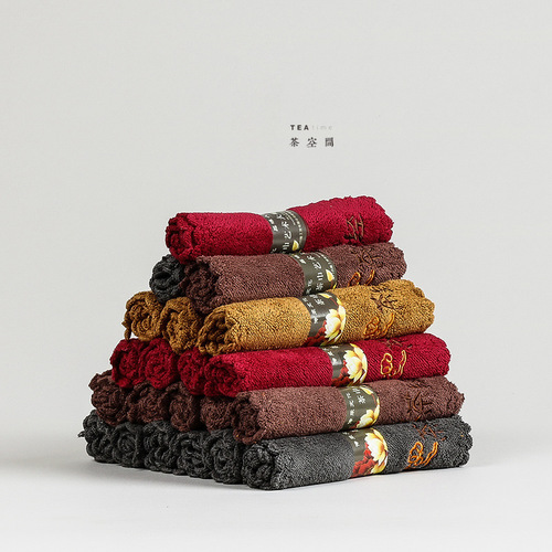 Tea towel, super absorbent thickened cotton rag, fine fiber, Kung Fu tea set accessories, tea ceremony wholesale