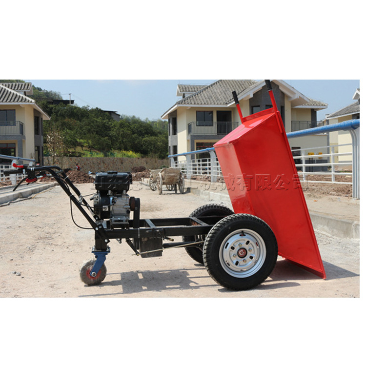 汽油助力多用型灰斗车 工地基建用率翻斗车 果园运输工具车