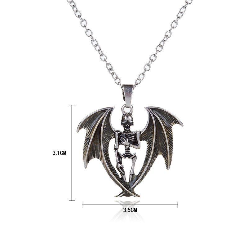 fashion skull pendant luminous necklace