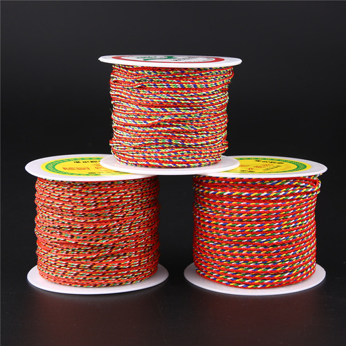 Dragon Boat Festival Handmade Materials: Five-Color Thread Braided Cord, Seven-Color Thread Rope, Multi-Colored String, and Jade-Thread Rope for Crafting Bracelets